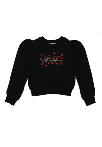 moschino kids felpa nera teddy bear cuori bambina a.jpg