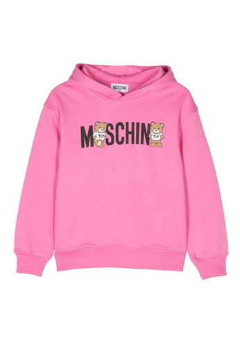 moschino kids felpa fucsia capuccio teddy bear bambina a (1).jpg