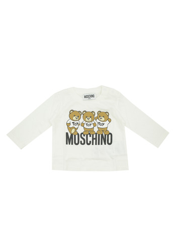 moschino kids t shirt bianca manica lunga teddy bear bambino a.jpg