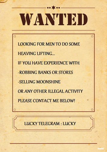 Wanted Poster Template