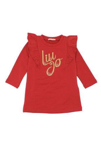 liu jo kids abito rosso logo bambina a.jpg