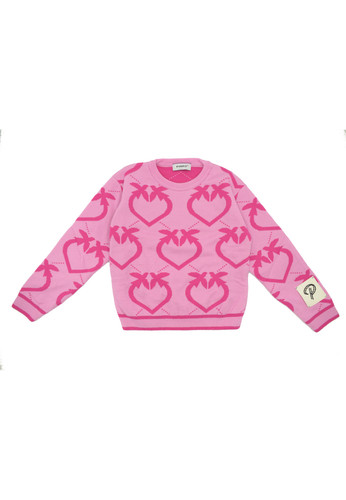 pinko up kids maglia lana fucsia iconico rondine ragazza a