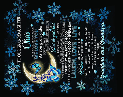 To our Granddaughter Custom Name Blanket, Personalized Blanket Grandma.jpg