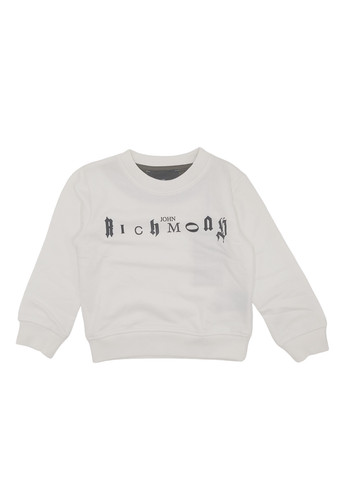 john richmond kids felpa bianca logo gotico bambino a.jpg