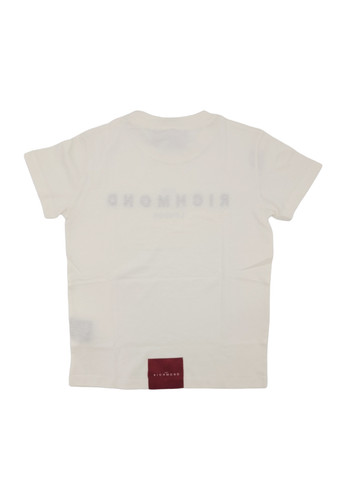 john richmond kids t shirt bianca manica corta logo bambino b.jpg
