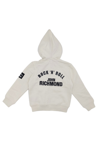john richmond kids felpa bianca con cappuccio rock roll bambini b.jpg