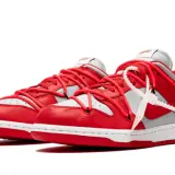 Dunk Low Off White University Red 0001