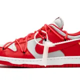 Dunk Low Off White University Red 0002