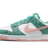 Dunk Low Snakeskin Washed Teal Bleached Coral 0002