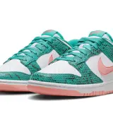 Dunk Low Snakeskin Washed Teal Bleached Coral 0001