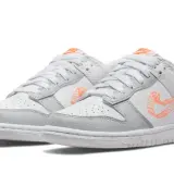 Dunk Low 3D Swoosh White Grey (GS) 0001