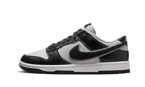 Dunk Low Chenille Swoosh Grey Black 0002.webp