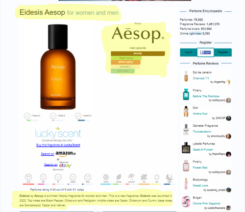 Eidesis Aesop perfume a new fragrance for women and men 2022.png