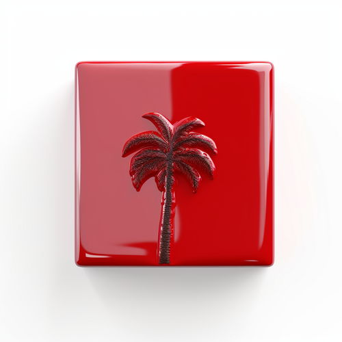 mhoydich the palm tree is painted red on a white background in bb96d595 b407 4272 8b2b 1fb1e88f9d16.png