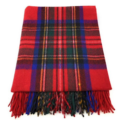 highland wool blend stewart royal tartan blanket throw brand new 7433 p.jpg