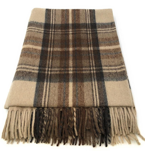 highland wool blend stewart natural dress tartan blanket throw brand new 7429 p.jpg