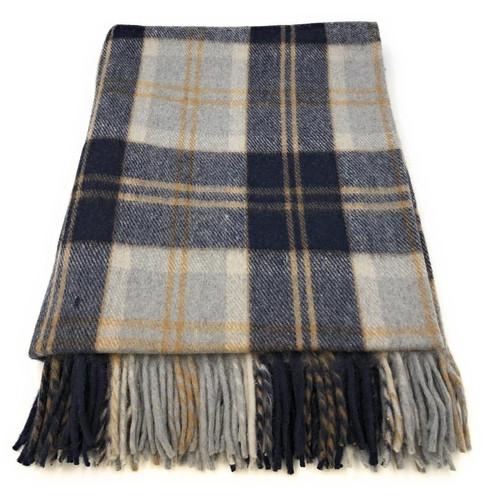 highland wool blend bannockbane silver tartan blanket throw brand new 7425 p.jpg