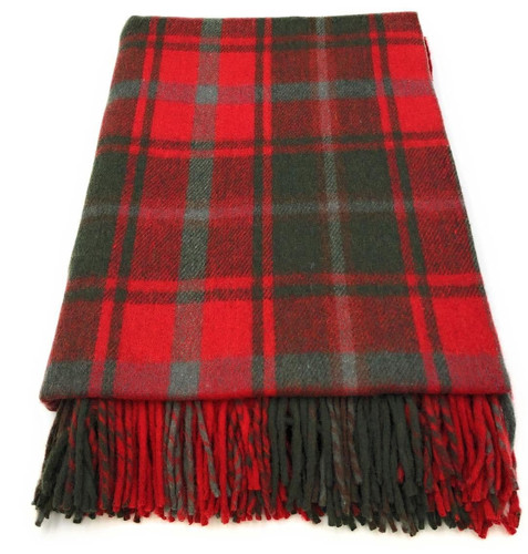 highland wool blend dark maple tartan blanket throw brand new 7434 p.jpg
