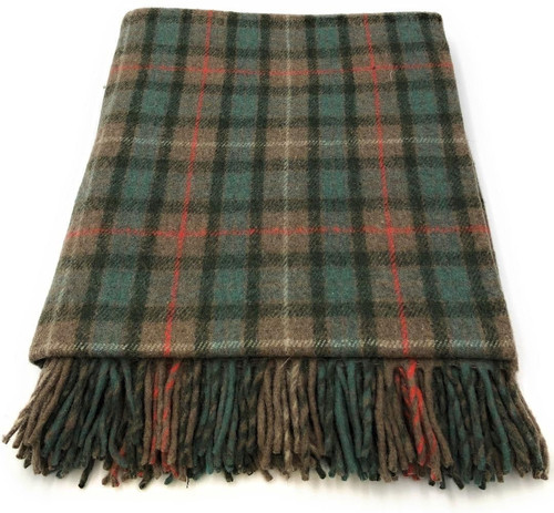 highland wool blend fraser hunting weathered tartan blanket throw brand new 7419 p.jpg
