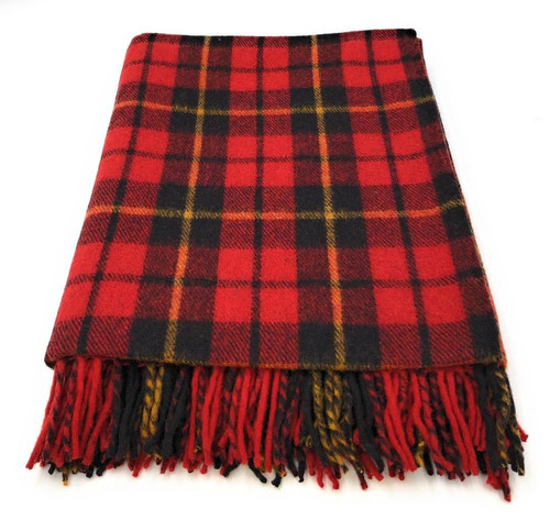 highland wool blend wallace red tartan blanket throw brand new 7435 p.jpg