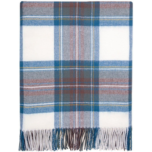 100 lambswool lochcarron border tartan blanket stewart blue dress brand new 7586 p.jpg