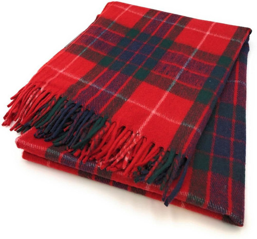 highland wool blend fraser red tartan blanket throw brand new (2) 7436 p.jpg