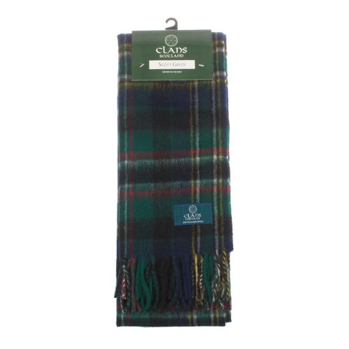 lambswool scottish tartan clan scarf scott green (2) 2376 p.jpg