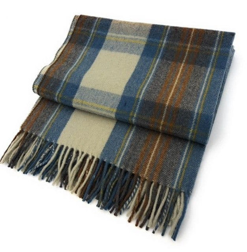 new scottish tartan 100 wool knee blanket quality rug stewart muted blue 2556 p.jpg