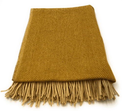 100 wool mustard herringbone blanket throw brand new 7594 p.png