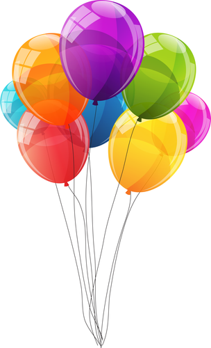 color glossy balloons background illustration free png.png