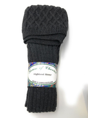 house of cheviot luxury merino wool blend pipe band kilt hose charcoal made in scotland 6723 p.jpg