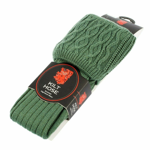 scottish pipe band luxury kilt hose socks wool ancient green brand new 7719 p.jpg