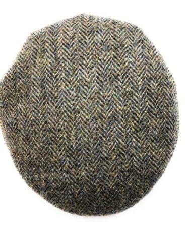 mens wool blend harris tweed brown herringbone flat cap new 4207 5568 p.jpg