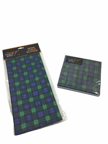 scottish tartan table runner and napkins set black watch 3086 p.jpg