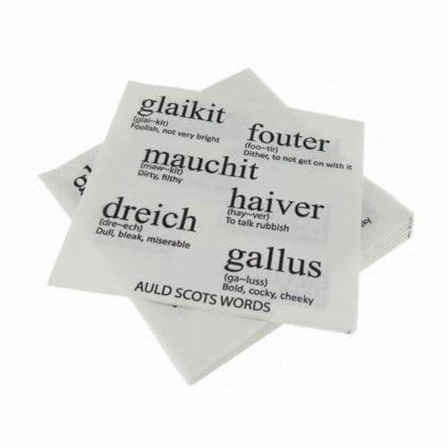 auld scots words napkins serviettes pack of 20 5529 p.jpg