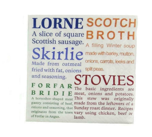 scotland scottish food delicacies 3 ply paper napkins 5503 p.jpg