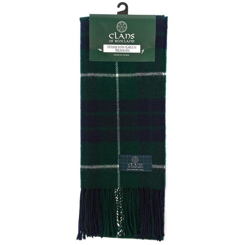 lambswool scottish tartan clan scarf hamilton green 434 p.jpg