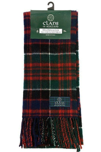 100 wool tartan clan scarf macdonald of clanranald 103 p.jpg