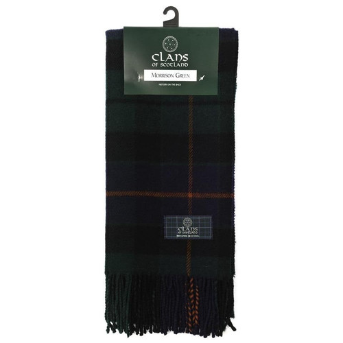 lambswool scottish tartan clan scarf morrison green 2361 p.jpg