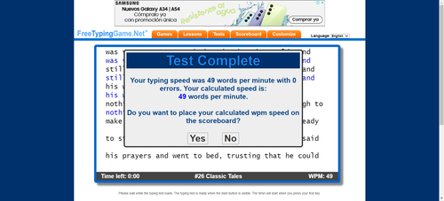 Timed Typing Test a 1 to 5 minute Timed Typing Test FreeTypingGame net.png