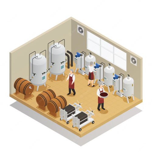 alcoholic beverages production isometric composition 1284 21962.jpg