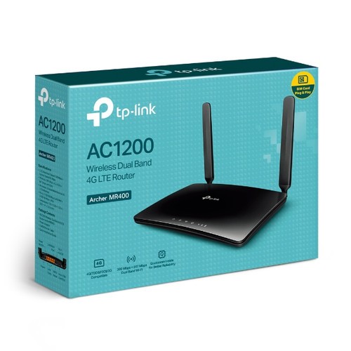 TPLink Archer MR400 AC1200 Wireless Dual Band 4G LTE Router MR400TPLink Archer MR400 AC1200 Wireless.jpg