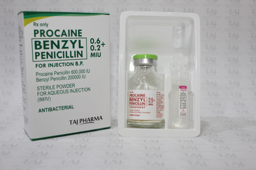 Procaine penicillin 600000 IU and Benzyl Penicillin 200000 IU Injection Generic Manufacturers.jpg