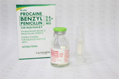 Procaine penicillin 600000 IU and Benzyl Penicillin 200000 IU Injection GMP approved manufacturer.jpg