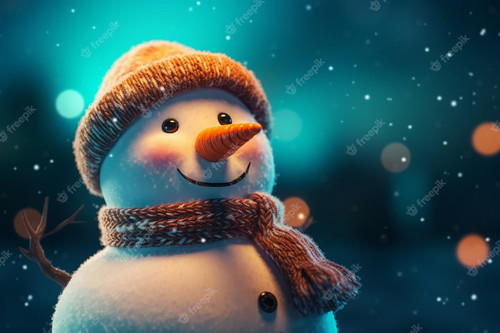 view snowman with winter landscape snow 23 2150635362.jpg