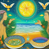 2nd ayahuasca seashore acacia nilotica psychic spirit people birdpeople monkeypeople drinking from b