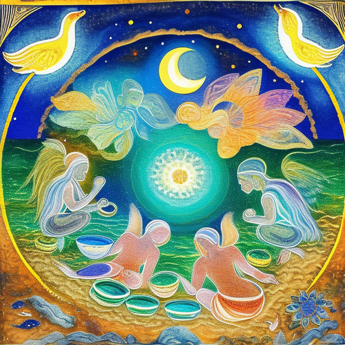 2nd ayahuasca seashore acacia nilotica psychic spirit people birdpeople monkeypeople drinking from b.png