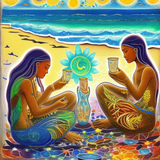 2nd ayahuasca seashore acacia nilotica psychic spirit people birdpeople monkeypeople drinking from b