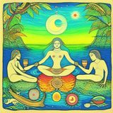 solar night lunar radiance dolphinpeople monkeypeople detailed sketch musical sacred zb