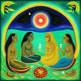 solar night lunar radiance dolphinpeople monkeypeople detailed sketch musical sacred j